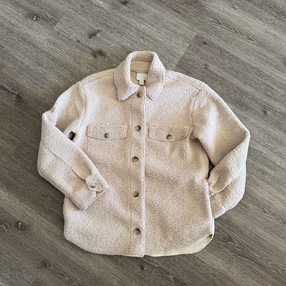 Joie Cream Textured Button-Up Jacket